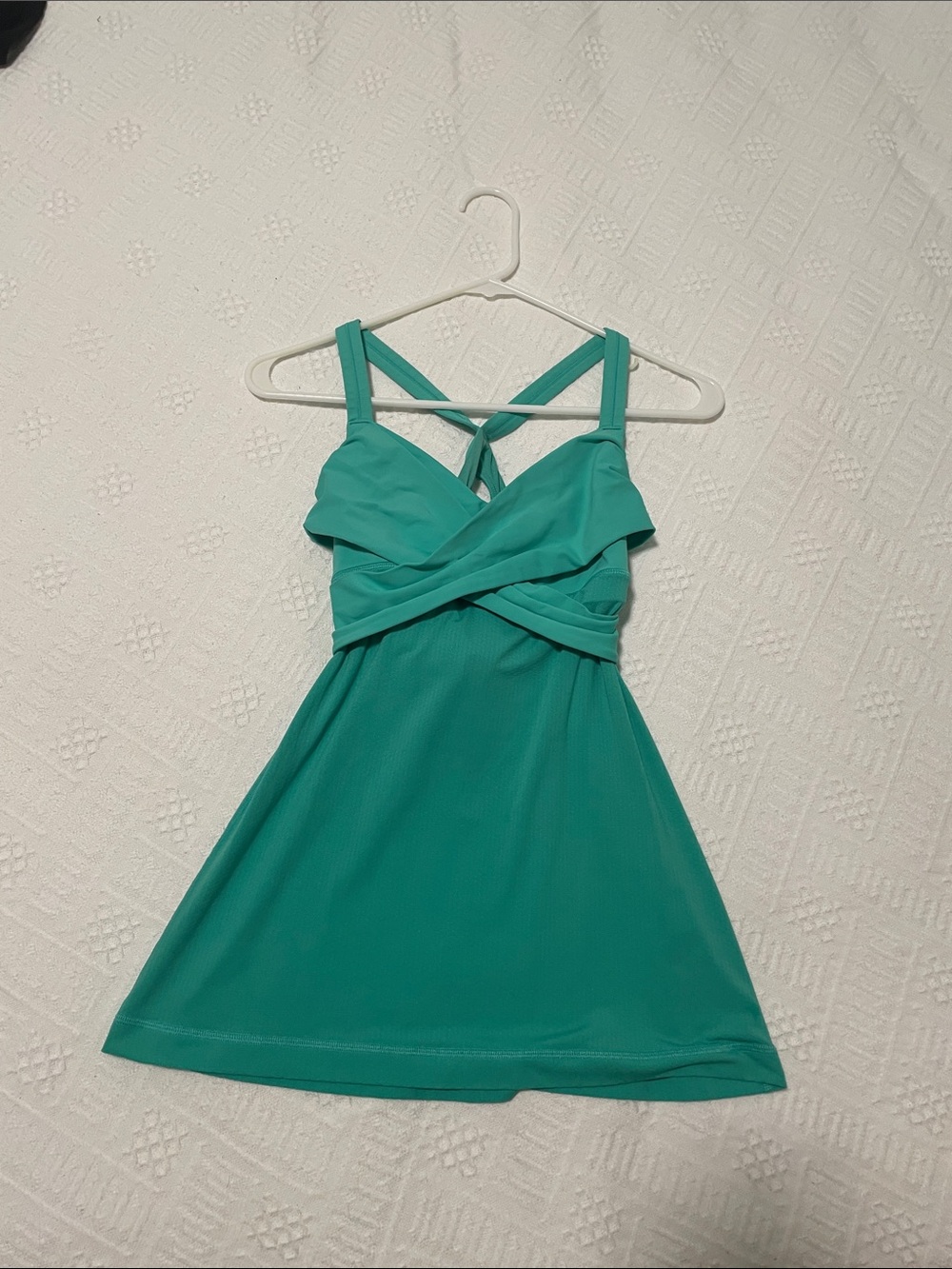 Lululemon Teal Cross-Back A-Line tank 6